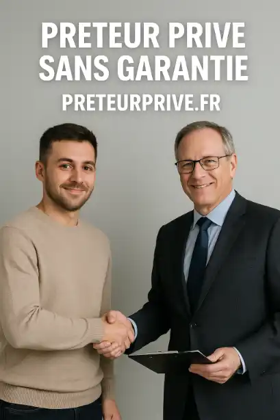 Poignée de main entre deux particuliers