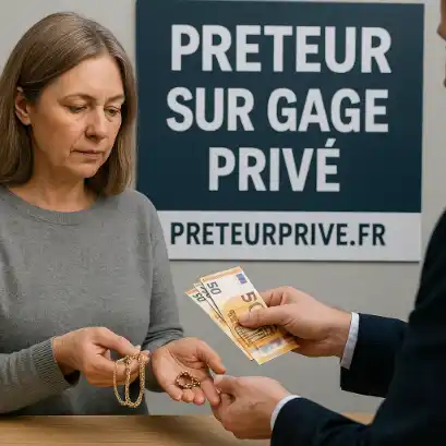 Bijoux et montre déposés en garantie d'un prêt